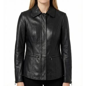 Bradley Bayou XS Black Genuine Leather Jacket  Moto Style NWT